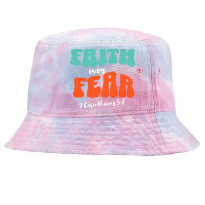 Faith Over Fear Christian Motivational Tie-Dyed Bucket Hat