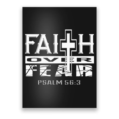 Faith Over Fear Bible Verses Inspiration Poster