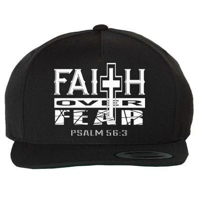 Faith Over Fear Bible Verses Inspiration Wool Snapback Cap