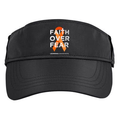 Faith Over Fear Orange Ribbon Fight Leukemia Awareness Adult Drive Performance Visor