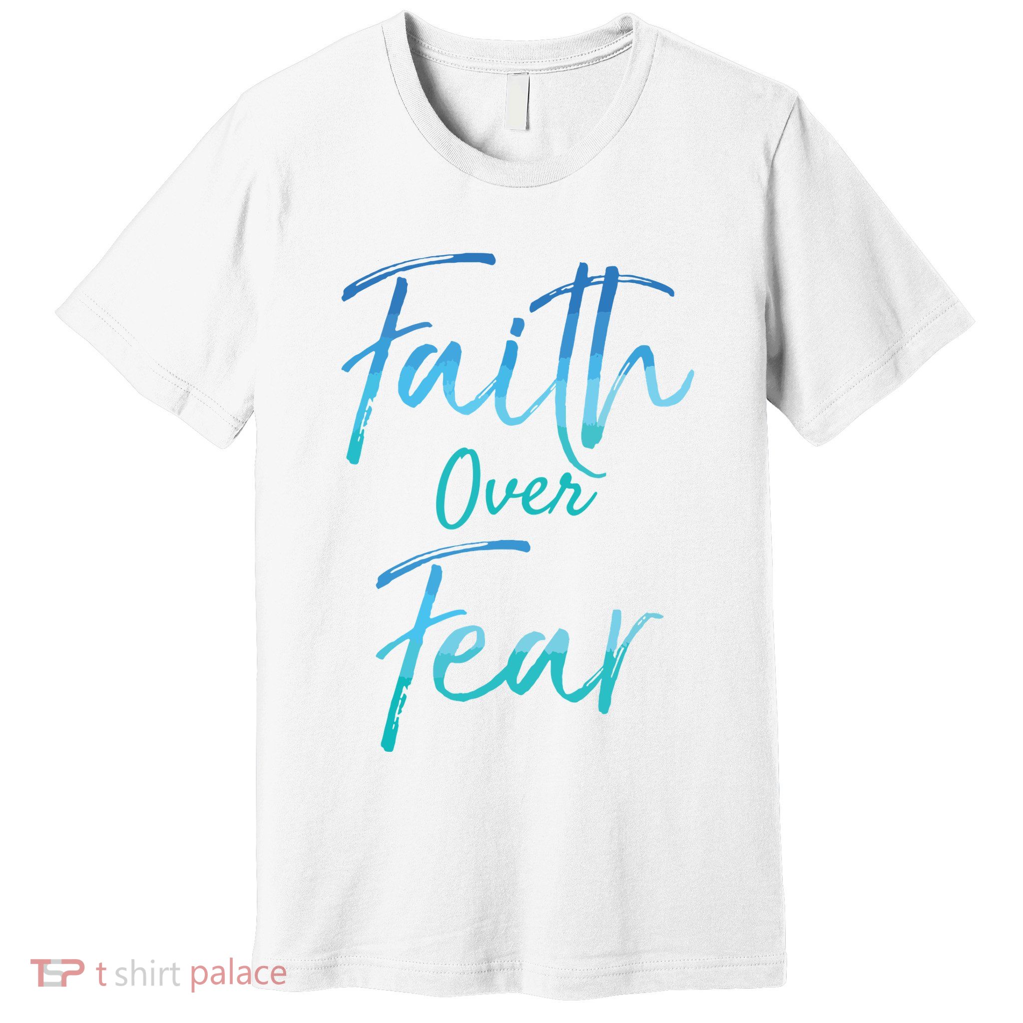 Faith Over Fear Vintage Inspirational Bold Christian Premium T-Shirt