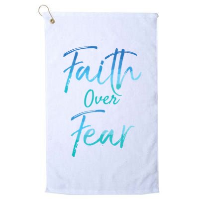 Faith Over Fear Vintage Inspirational Bold Christian Golf Towel