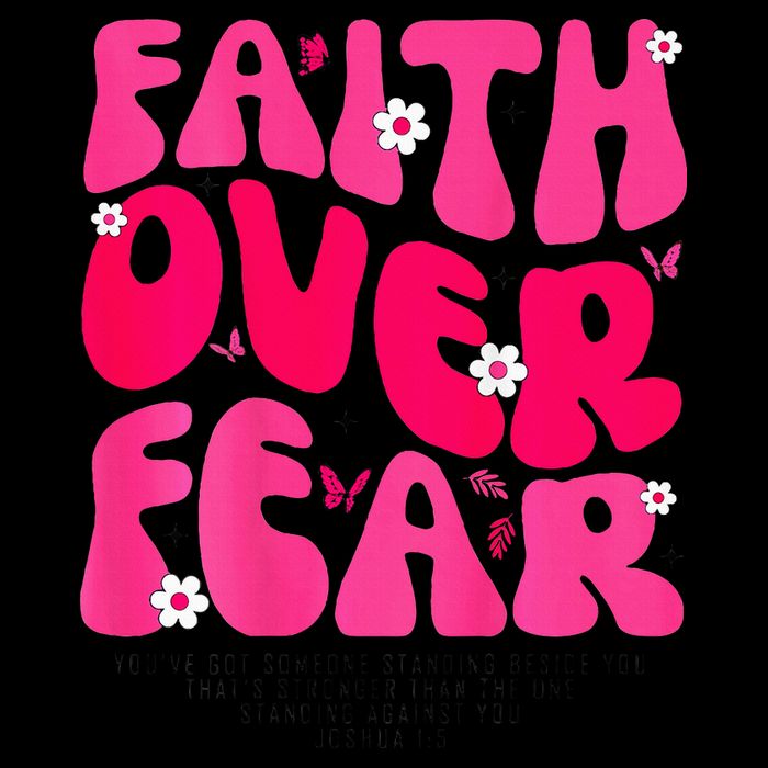 Faith Over Fear Christian Women Jesus Religious Floral Backpack