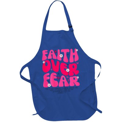 Faith Over Fear Christian Women Jesus Religious Floral Apron