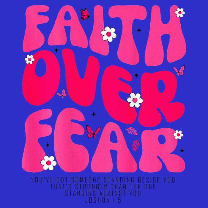 Faith Over Fear Christian Women Jesus Religious Floral Sweatshirt