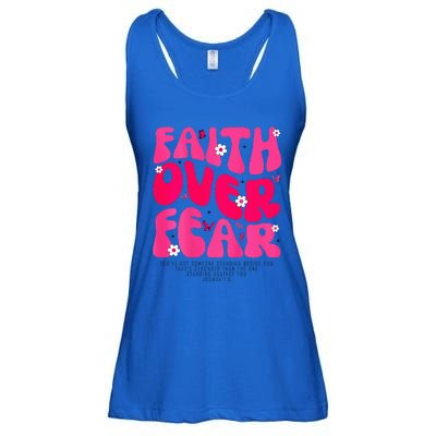 Faith Over Fear Christian Women Jesus Religious Floral Ladies Essential Flowy Tank