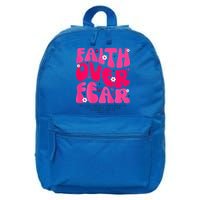 Faith Over Fear Christian Women Jesus Religious Floral 16 in Basic Backpack