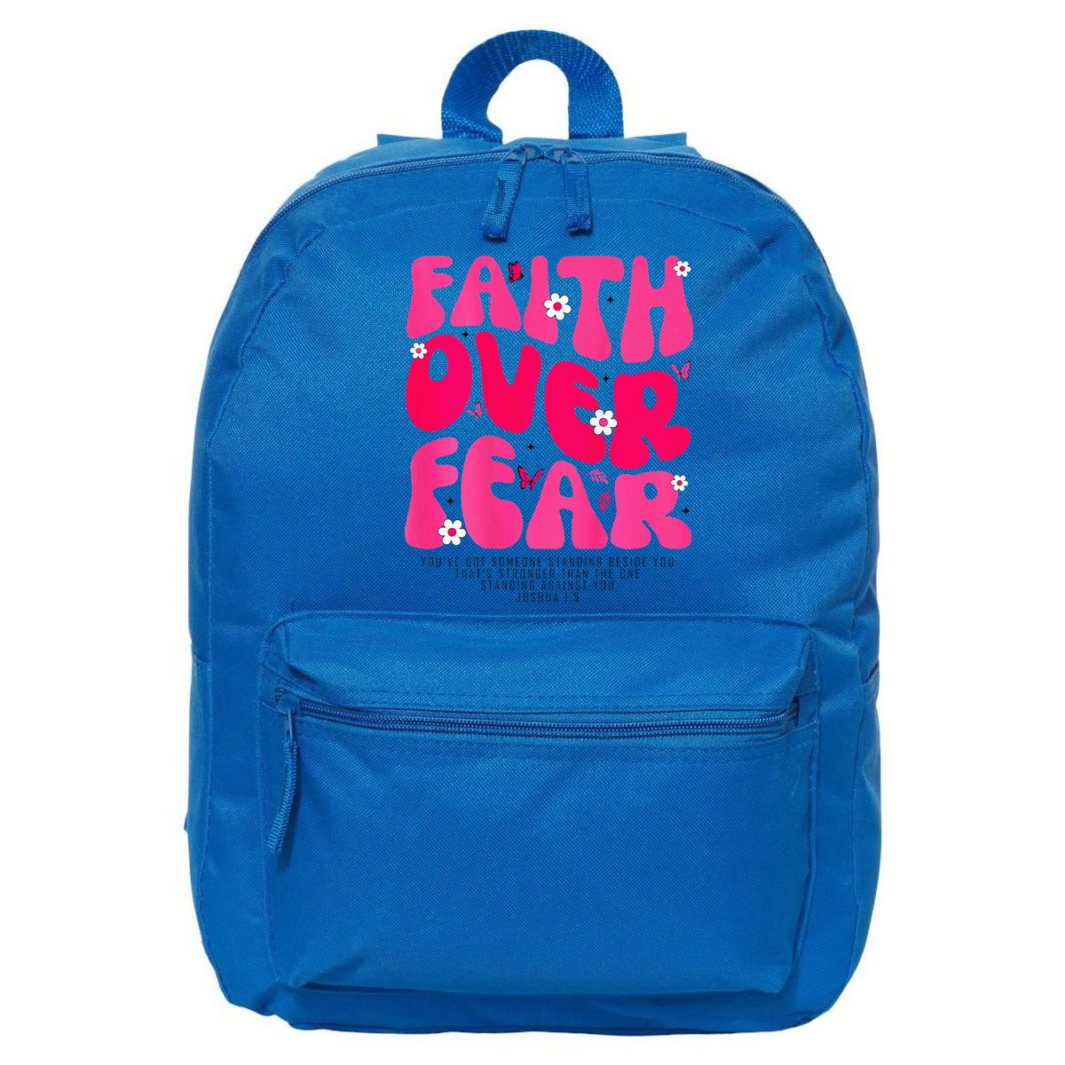 Faith Over Fear Christian Women Jesus Religious Floral 16 in Basic Backpack