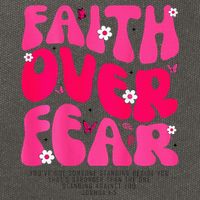 Faith Over Fear Christian Women Jesus Religious Floral Cotton Canvas Backpack