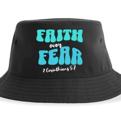 Faith Over Fear Christian Motivational Sustainable Bucket Hat