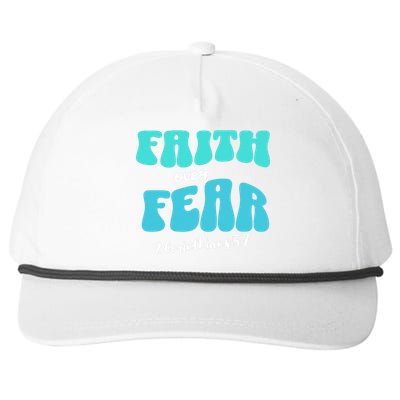 Faith Over Fear Christian Motivational Snapback Five-Panel Rope Hat