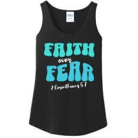 Faith Over Fear Christian Motivational Ladies Essential Tank