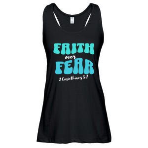 Faith Over Fear Christian Motivational Ladies Essential Flowy Tank