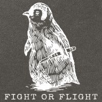 Fight Or Flight Funny Penguin Meme Cotton Canvas Backpack