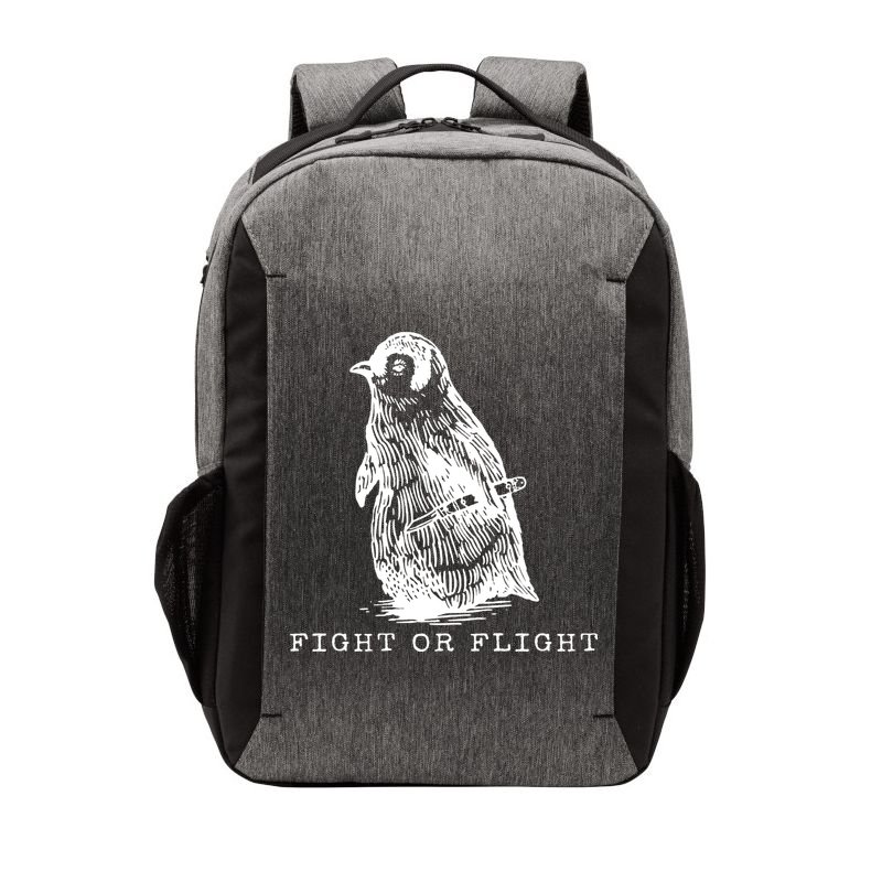 Fight Or Flight Funny Penguin Meme Vector Backpack