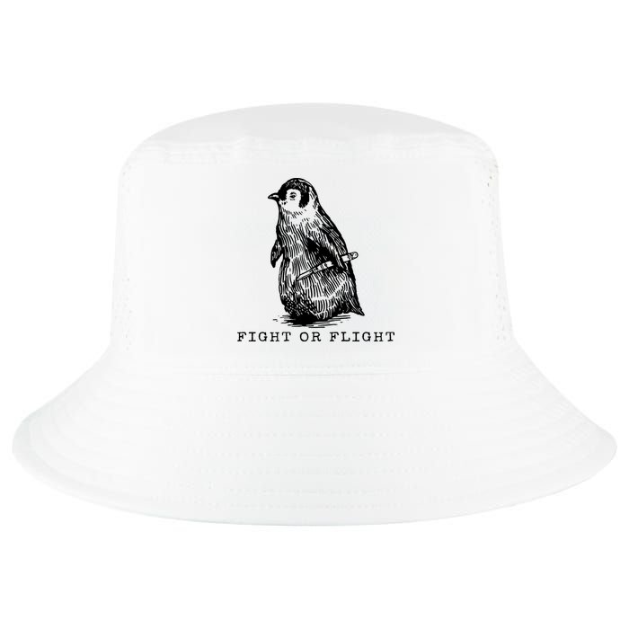 Fight Or Flight Funny Penguin Meme Cool Comfort Performance Bucket Hat