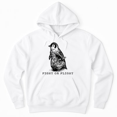 Fight Or Flight Funny Penguin Meme Hoodie