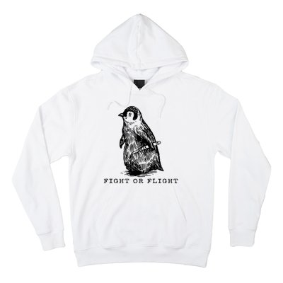 Fight Or Flight Funny Penguin Meme Hoodie