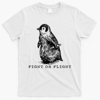 Fight Or Flight Funny Penguin Meme T-Shirt