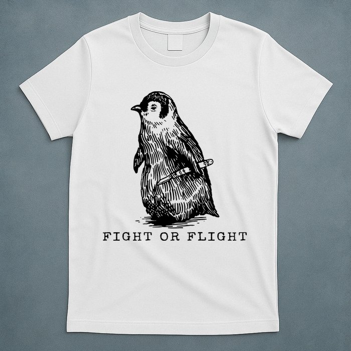 Fight Or Flight Funny Penguin Meme T-Shirt