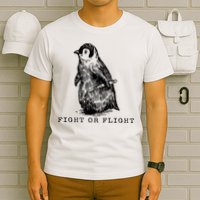 Fight Or Flight Funny Penguin Meme T-Shirt