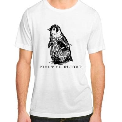 Fight Or Flight Funny Penguin Meme Adult ChromaSoft Performance T-Shirt