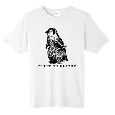 Fight Or Flight Funny Penguin Meme Tall Fusion ChromaSoft Performance T-Shirt