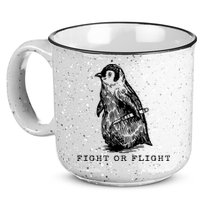 Fight Or Flight Funny Penguin Meme 15oz Campfire Ceramic Mug