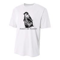 Fight Or Flight Funny Penguin Meme Youth Performance Sprint T-Shirt