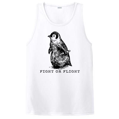 Fight Or Flight Funny Penguin Meme PosiCharge Competitor Tank