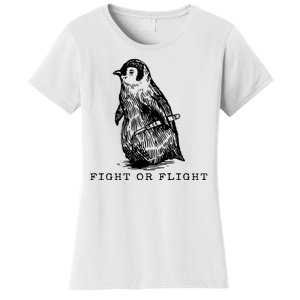 Fight Or Flight Funny Penguin Meme Women's T-Shirt