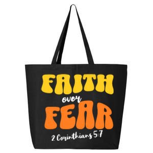 Faith Over Fear Christian Motivational 25L Jumbo Tote