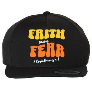 Faith Over Fear Christian Motivational Wool Snapback Cap