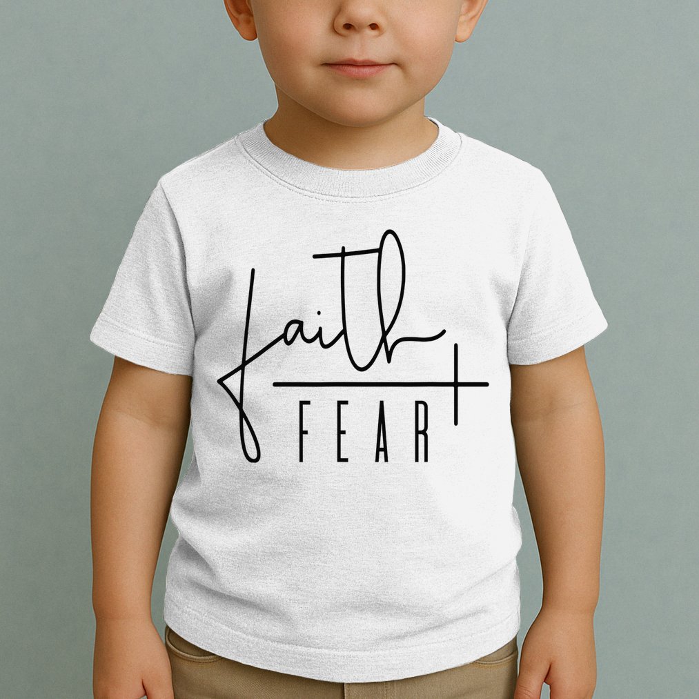 Faith Over Fear Jesus Religious Faith Christian Toddler T-Shirt