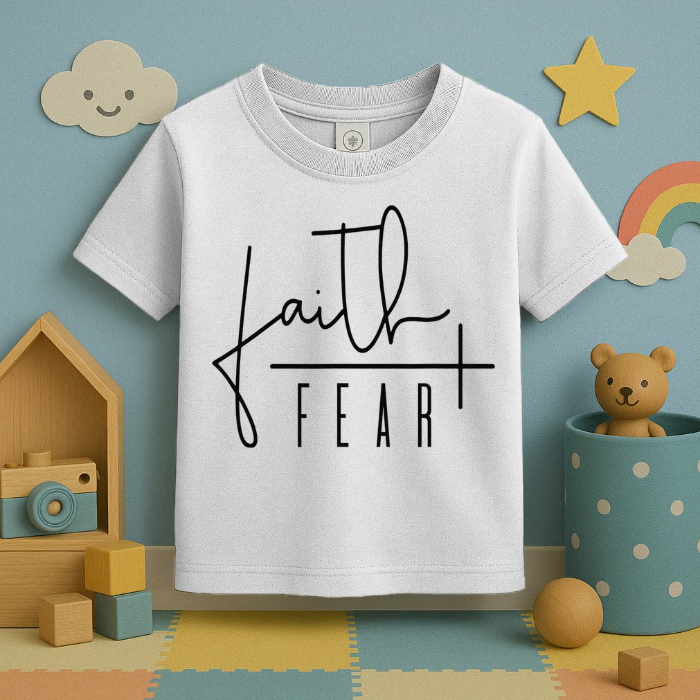 Faith Over Fear Jesus Religious Faith Christian Toddler T-Shirt
