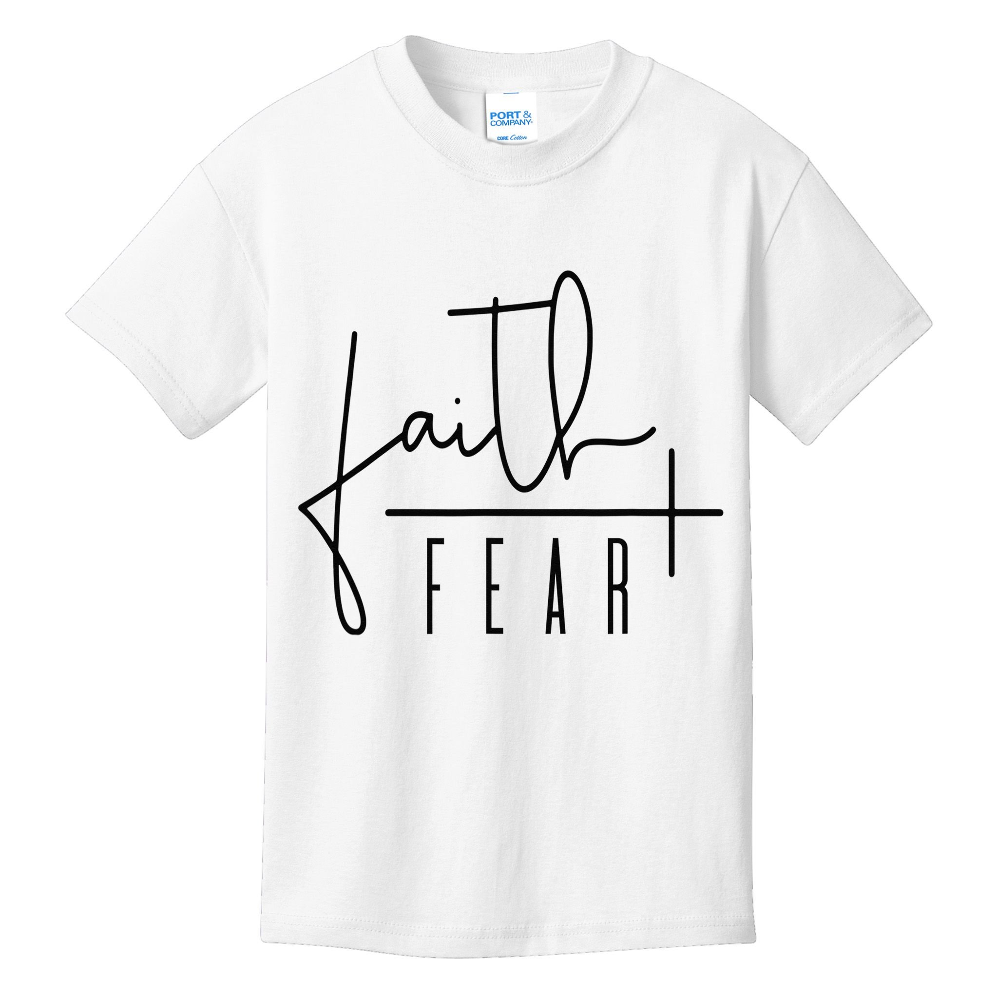 Faith Over Fear Jesus Religious Faith Christian Kids T-Shirt
