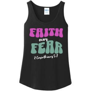 Faith Over Fear Christian Motivational Ladies Essential Tank