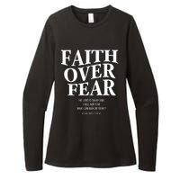 Faith Over Fear Christian Jesus Womens CVC Long Sleeve Shirt