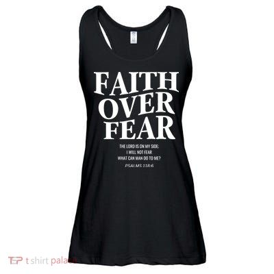 Faith Over Fear Christian Jesus Ladies Essential Flowy Tank