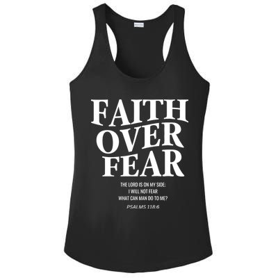 Faith Over Fear Christian Jesus Ladies PosiCharge Competitor Racerback Tank