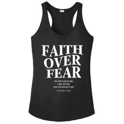 Faith Over Fear Christian Jesus Ladies PosiCharge Competitor Racerback Tank