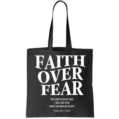 Faith Over Fear Christian Jesus Bag