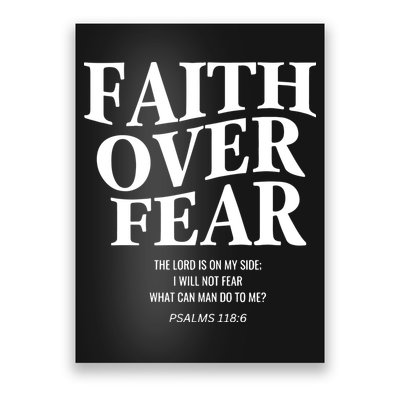 Faith Over Fear Christian Jesus Poster