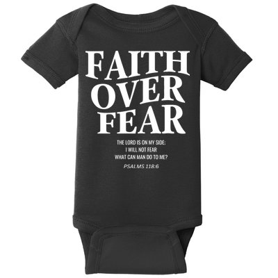 Faith Over Fear Christian Jesus Baby Bodysuit