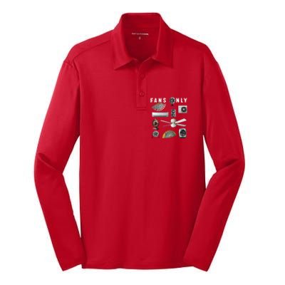 Fans Only Silk Touch Performance Long Sleeve Polo