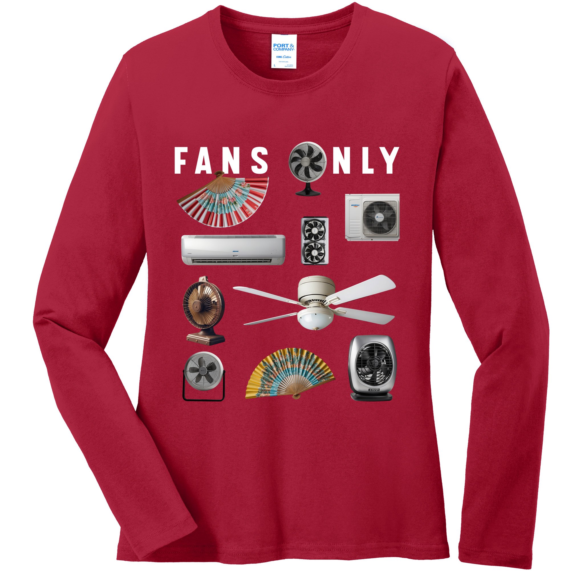 Fans Only Ladies Long Sleeve Shirt