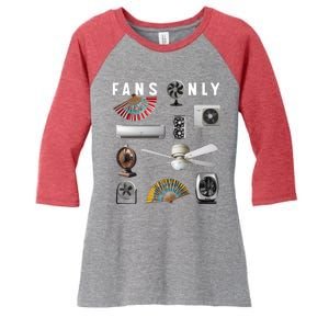 Fans Only Women's Tri-Blend 3/4-Sleeve Raglan Shirt