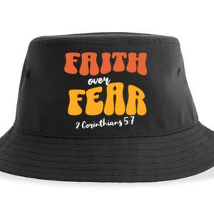 Faith Over Fear Christian Motivational Sustainable Bucket Hat