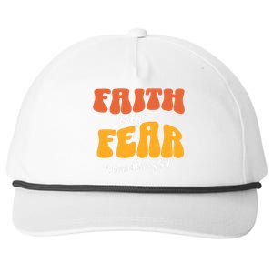 Faith Over Fear Christian Motivational Snapback Five-Panel Rope Hat