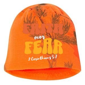 Faith Over Fear Christian Motivational Kati - Camo Knit Beanie